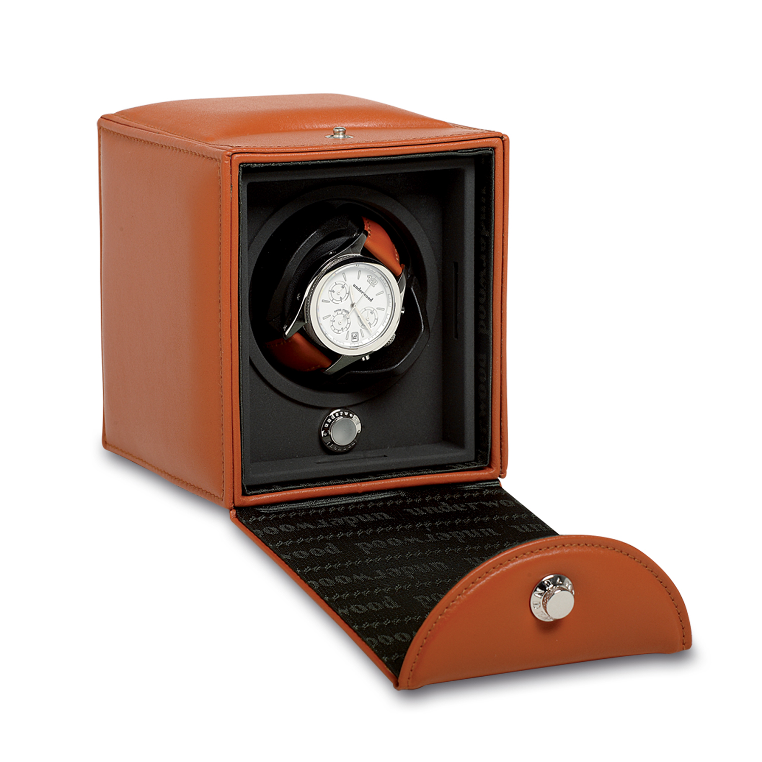 Single Watch Winder with Leather Case